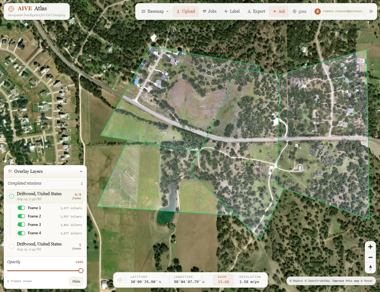 Georeferenced Orthomosaic Output
